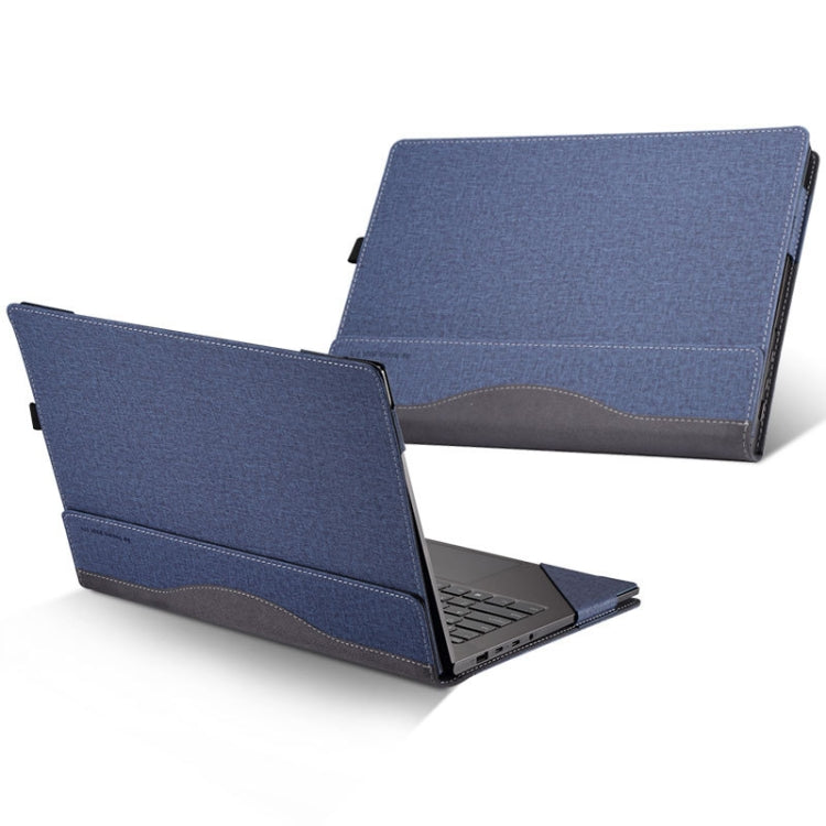 Frendorf | 13,9 Zoll PU-Leder Laptop-Schutzhülle für Lenovo Yoga 5 Pro / Yoga 910 (Blau)