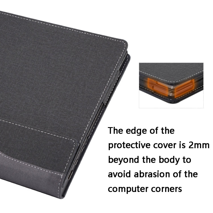 Frendorf | 13,9 Zoll PU-Leder Laptop-Schutzcover für Lenovo Yoga 5 Pro / Yoga 910 (Blau)