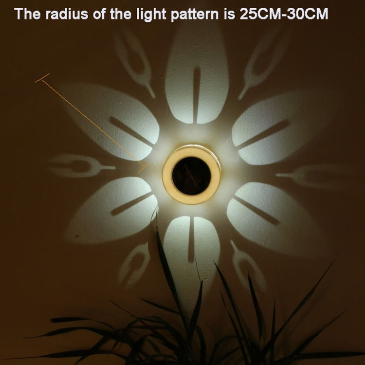 Solar Outdoor Blumenmuster Wandlicht Gartenlandschaft (Weißes Licht)
