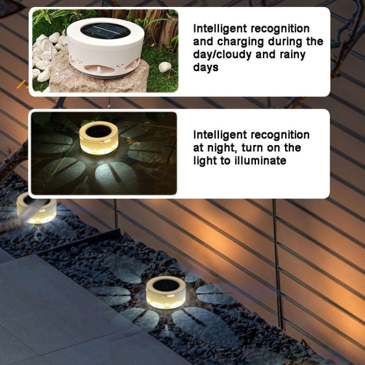 Solar Outdoor Blumenmuster Wandlicht Gartenlandschaft (Weißes Licht)