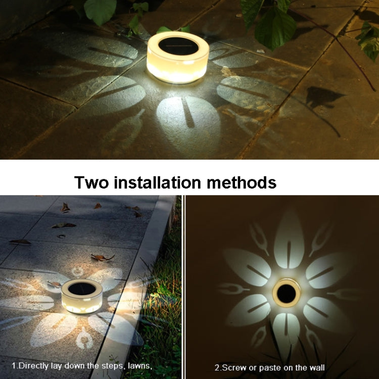 Solar Outdoor Blumenmuster Wandlicht Gartenlandschaft (Weißes Licht)