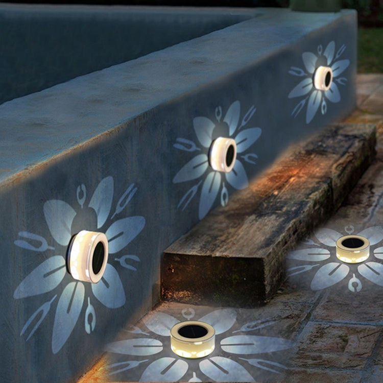 Solar Outdoor Blumenmuster Wandlicht Gartenlandschaft (Weißes Licht)