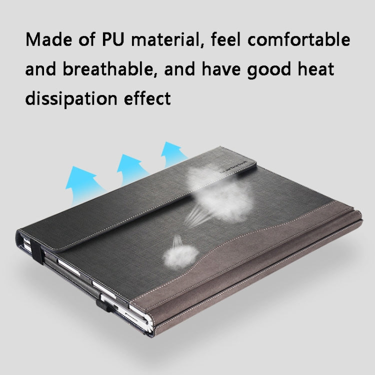 Frendorf | PU-Leder Laptop-Schutztasche für Microsoft Surface Book 2 15 Zoll (Gentleman Grau)