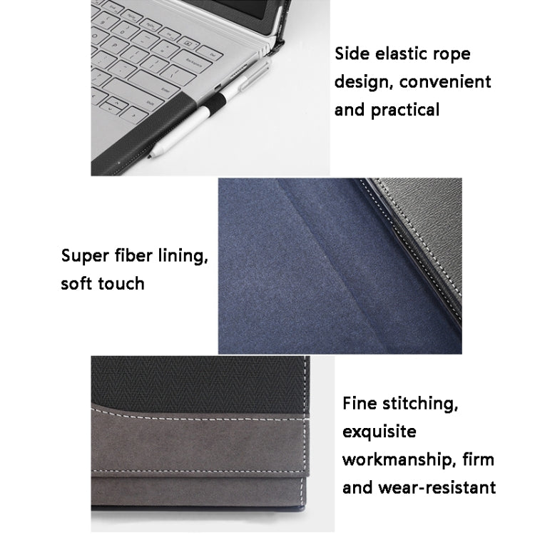 Frendorf | PU-Leder-Laptop-Schutzhülle für Microsoft Surface Book 3 13,5 Zoll (Dunkelblau)
