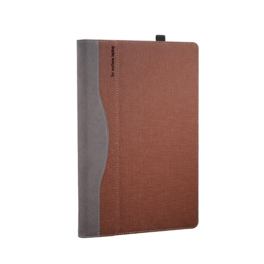 Frendorf | 13,5 Zoll Multifunktionale PU-Leder Laptop-Hülle für Microsoft Surface Laptop 1/2/3/4 (Business Braun)