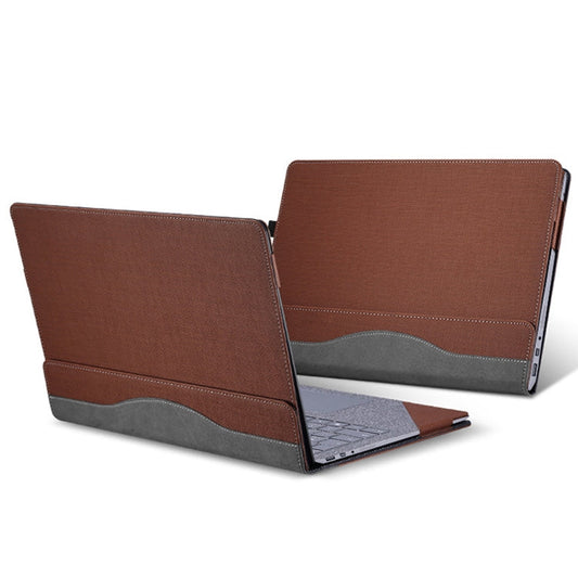 Frendorf | 13,5 Zoll Multifunktionale PU-Leder Laptop-Hülle für Microsoft Surface Laptop 1/2/3/4 (Business Braun)