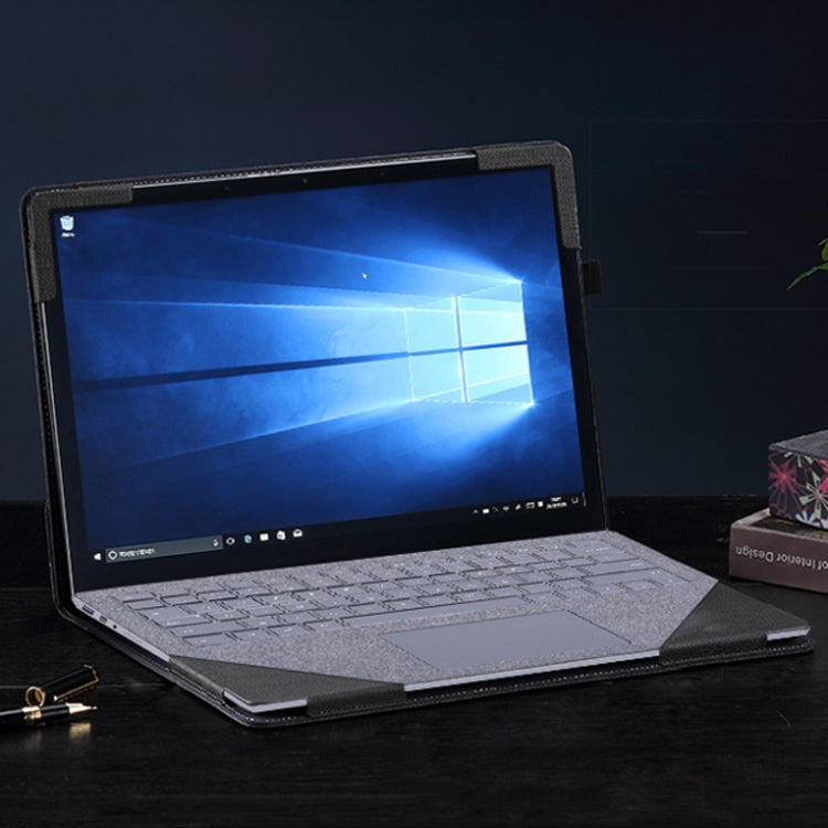 Frendorf | 13,5 Zoll Multifunktionale PU-Leder Laptop-Hülle für Microsoft Surface Laptop 1/2/3/4 (Business Braun)