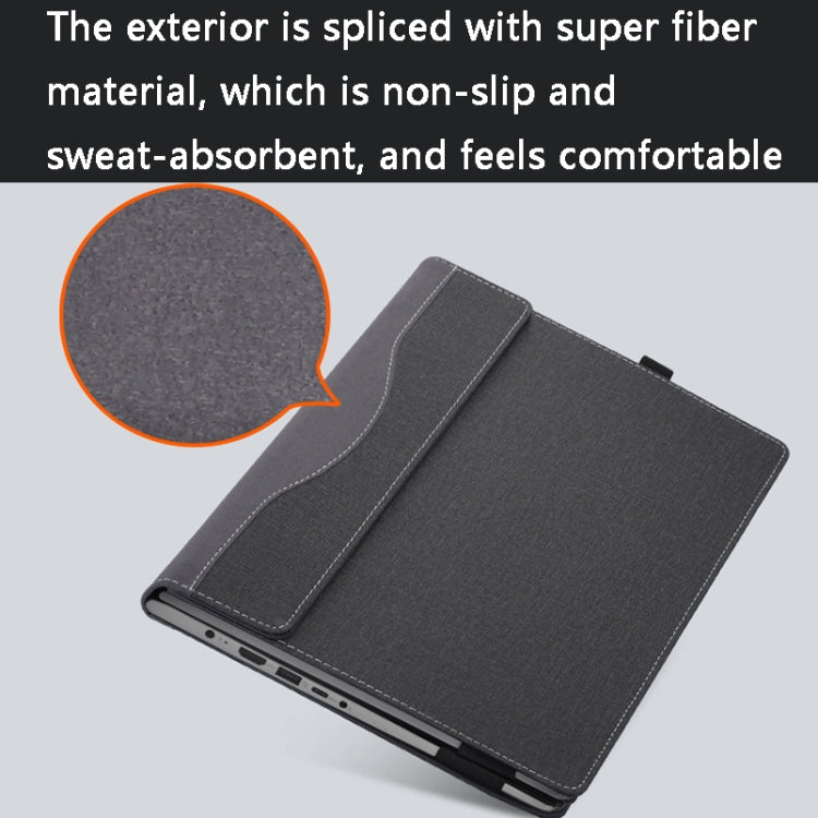 Frendorf | PU-Leder-Laptop-Hülle für HP Spectre X360 13-AW 13.3 (Schwarz)