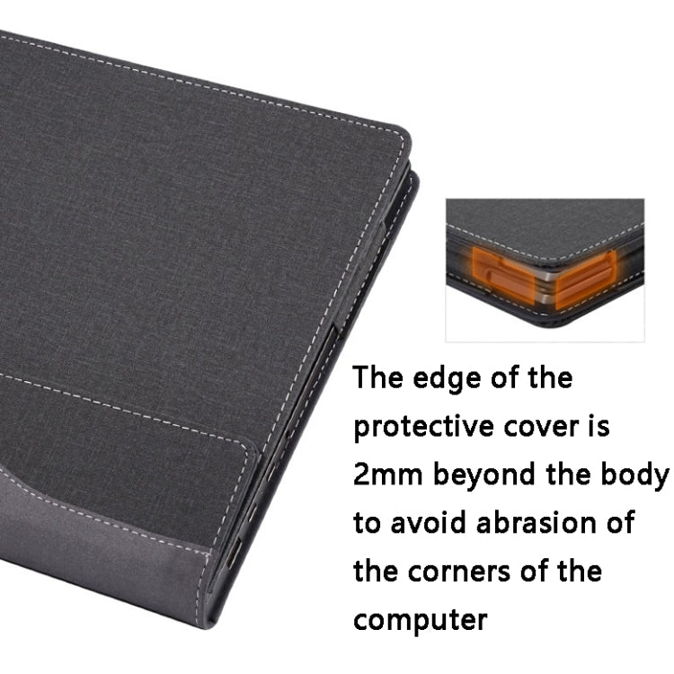 Frendorf | PU-Leder-Laptop-Hülle für HP Spectre X360 13-AW 13.3 (Schwarz)