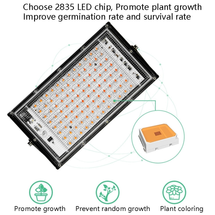 LED Pflanzenlicht Vollspektrum Wasserdichter Wachstumslicht EU Stecker 144 Perlen 200W