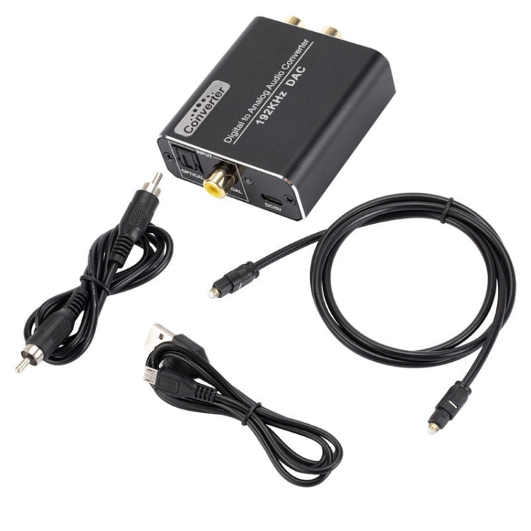 Frendorf | YP018 Digital-zu-Analog-Audio-Konverter Host+USB-Kabel+Glasfaserkabel+Koaxialkabel