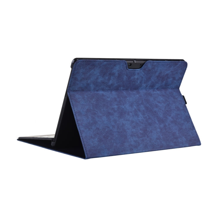Frendorf | 13 Zoll Leder Tablet Schutzhülle für Microsoft Surface Pro X, Farbe: Dunkelblau