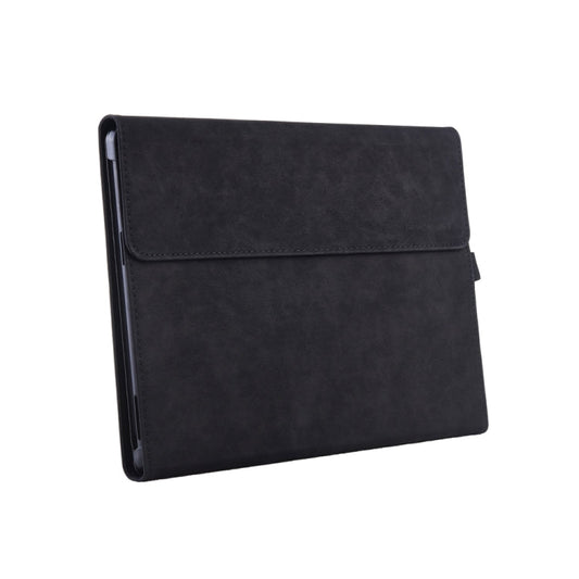 Frendorf | 13 Zoll Leder Tablet Schutzhülle für Microsoft Surface Pro X, Farbe: Schwarz + Power Bag
