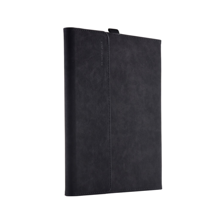 Frendorf | 13 Zoll Leder Tablet Schutzhülle für Microsoft Surface Pro X, Farbe: Schwarz + Power Bag