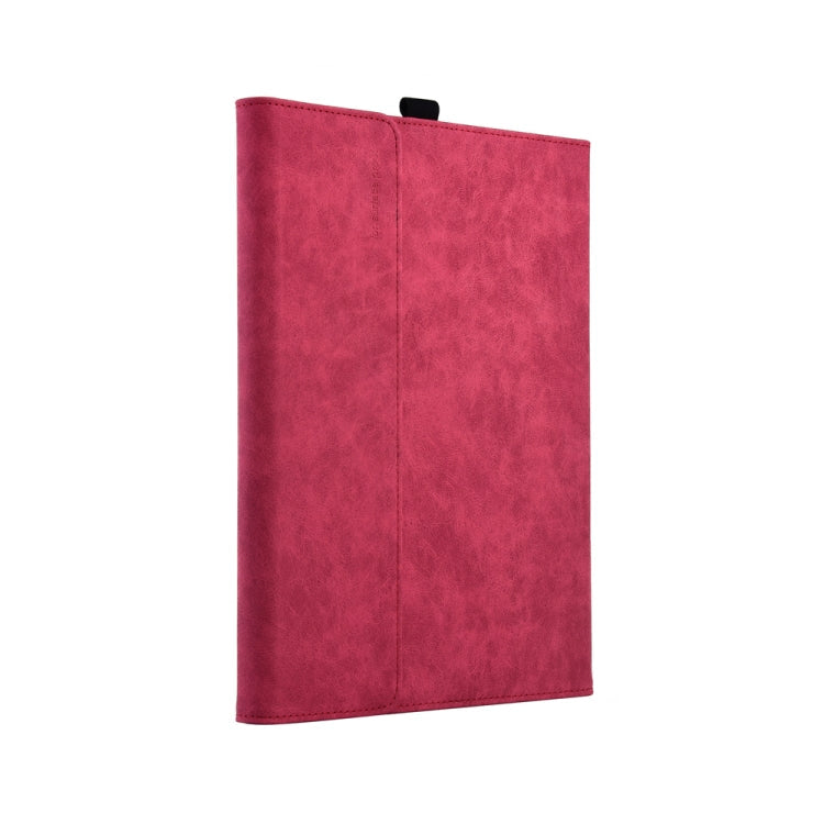 Frendorf | 13-Zoll-Leder-Tablet-Schutzcase für Microsoft Surface Pro X, Farbe: Rosarot + Power Bag