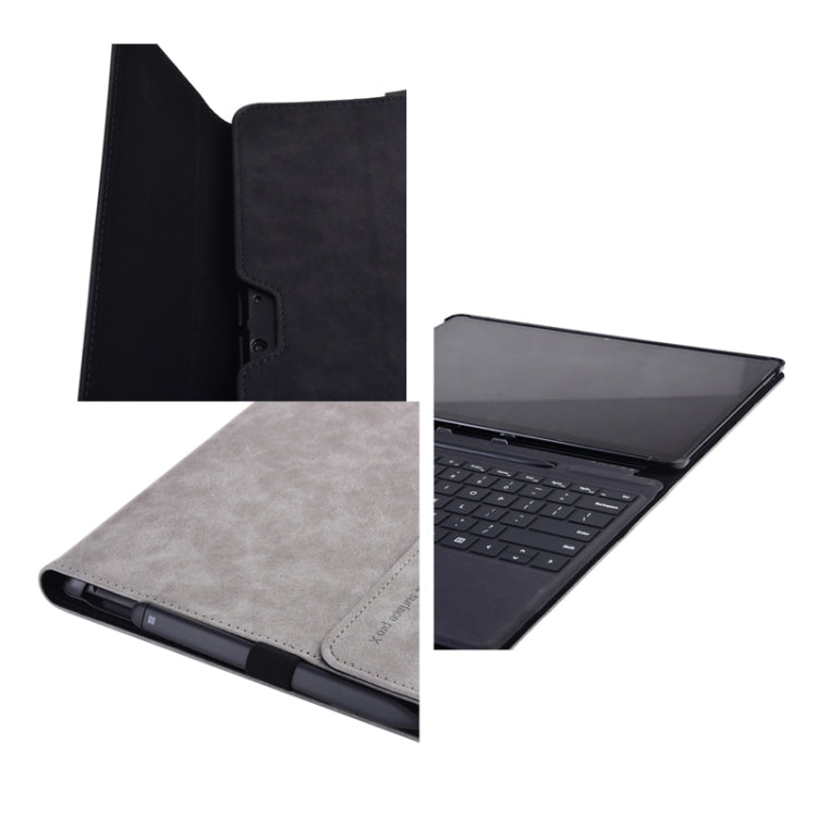 Frendorf | 13-Zoll-Leder-Tablet-Schutzcase für Microsoft Surface Pro X, Farbe: Rosarot + Power Bag