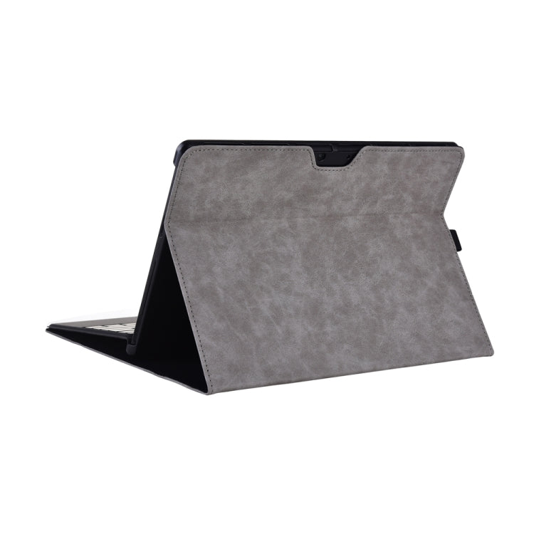 Frendorf | 13 Zoll Leder Tablet Schutzhülle für Microsoft Surface Pro X, Farbe: Hellgrau + Power Bag