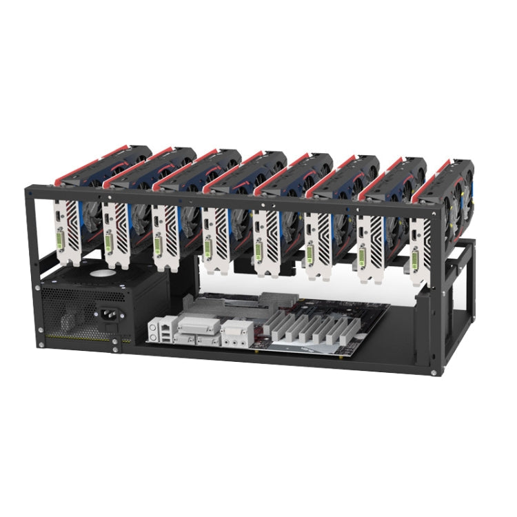 Frendorf | GR-8K605 Offenes Chassis 6 Karten 8 Karten Festhalterung (Schwarz)