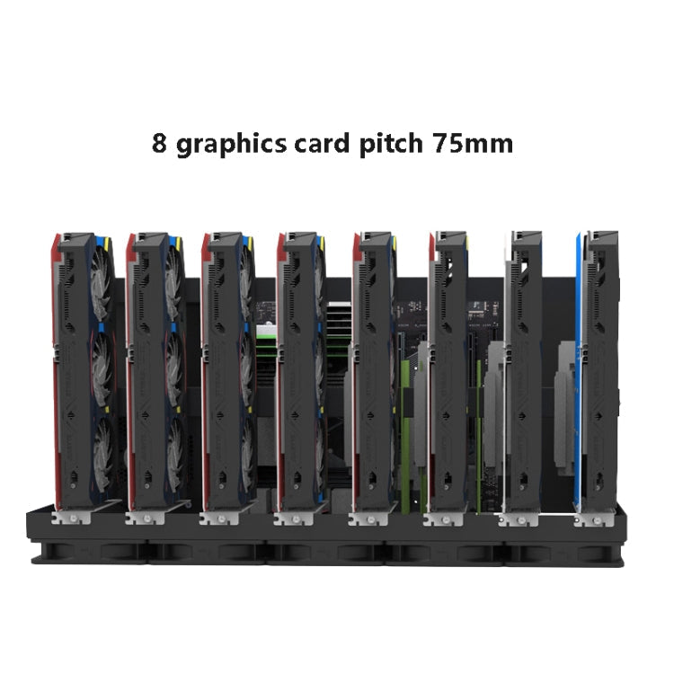 Frendorf | GR-8K605 Offenes Chassis 6 Karten 8 Karten Festhalterung (Schwarz)