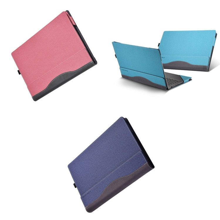 Frendorf | Laptop-Leder-Anti-Fall-Schutzcase für Lenovo YOGA 14s 2021 (Grau Kobalt Blau)