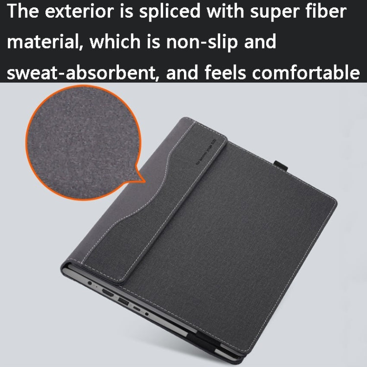 Frendorf | Laptop-Leder-Anti-Fall-Schutzcase für Lenovo YOGA 14s 2021 (Grau Kobalt Blau)