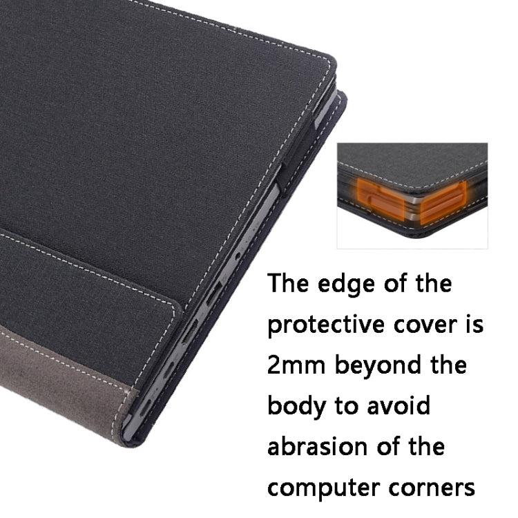 Frendorf | Laptop Leder Anti-Fall Schutzhülle für HP Envy 13-AQ Ad Ah(Dunkelgrau)