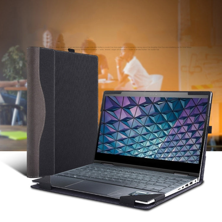 Frendorf | Laptop Leder Anti-Fall Schutzhülle für HP Envy 13-AQ Ad Ah(Dunkelgrau)