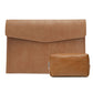 Frendorf | PU-Leder Litschi-Muster Sleeve-Hülle für 13,3 Zoll Laptop, Stil: Liner Tasche + Power Tasche (Hellbraun)