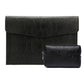 Frendorf | PU-Leder Litchi-Muster Sleeve-Hülle für 13,3 Zoll Laptop, Stil: Liner-Tasche + Power-Tasche (Schwarz)