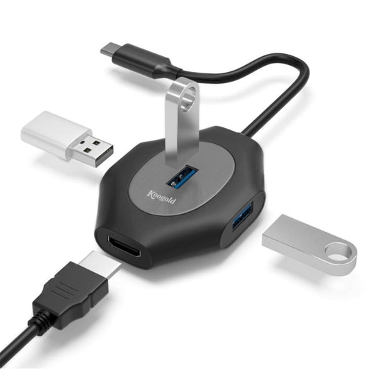 Frendorf | 2 PCS PD Schnelllade-Multi-Port-USB-Dockingstation, Anzahl der Anschlüsse: T1303 Type-C zu PD3.0+1xUSB3.0+3xUSB2.0