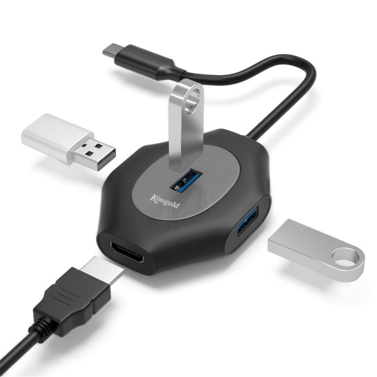 Frendorf | 2 PCS PD Schnelllade-Multi-Port-USB-Dockingstation, Anzahl der Anschlüsse: T1301C USBC zu USB5V+1xUSB3.0+3xUSB2.0