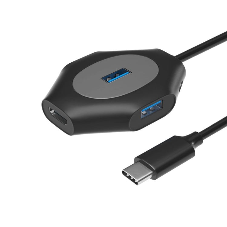 Frendorf | 2 PCS PD Schnelllade-Multi-Port-USB-Dockingstation, Anzahl der Anschlüsse: T1301C USBC zu USB5V+1xUSB3.0+3xUSB2.0
