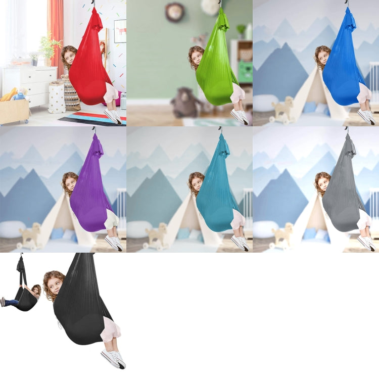 Frendorf | Kinder Elastische Hängematte Indoor Outdoor Schaukel, Größe: 1x2,8m (Schwarz)