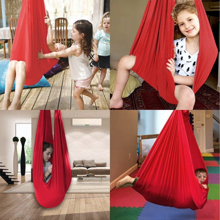 Frendorf | Kinder Elastische Hängematte Indoor Outdoor Schaukel, Größe: 1x2,8m (Schwarz)