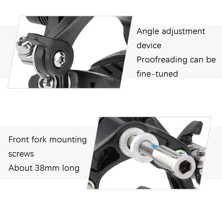 Frendorf | Meroca Fahrrad Aluminiumlegierung C Bremsen, Farbe: Schwarz Vorder+Hinter
