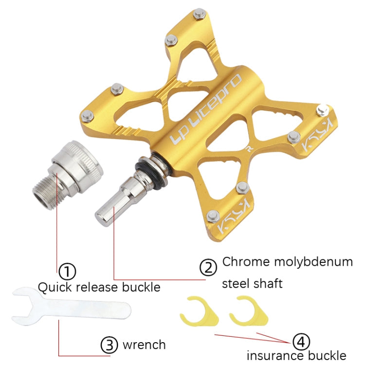 Frendorf | LP LitePro K5 Faltbike Aluminiumlegierung Lagerpedale (Rot)