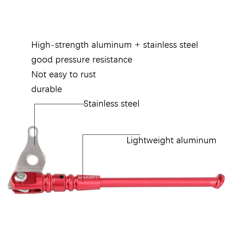 Frendorf | LP LitePro Klapprad Aluminiumlegierung Fußstütze (Rot)