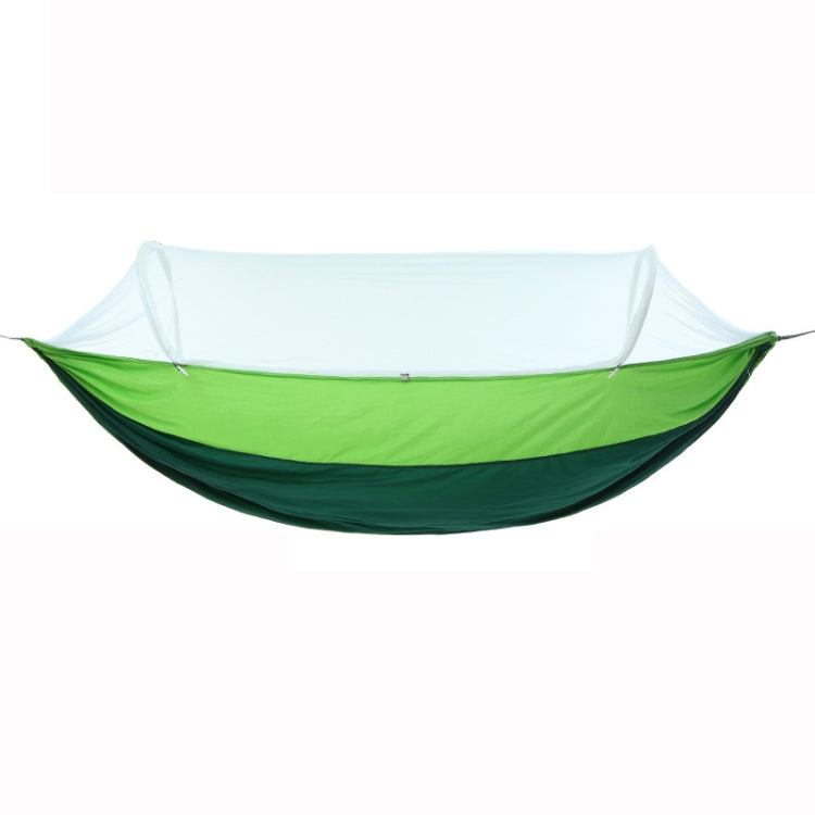 Frendorf | Outdoor Camping Anti-Moskito Schnell-Öffnende Hängematte, Spezifikation: Einzel (Fruchtgrün+Tinte Grün)