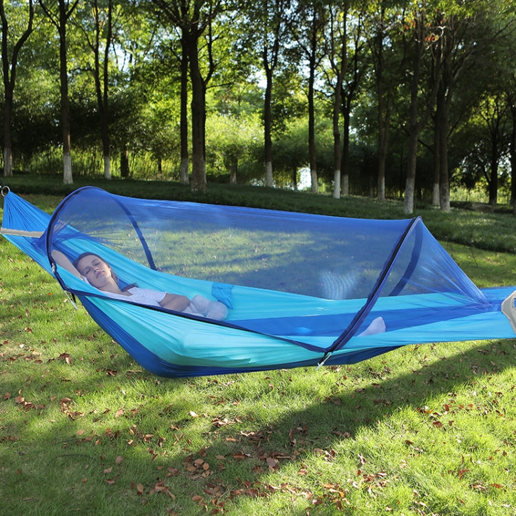 Frendorf | Outdoor Camping Anti-Moskito Schnell-Öffnende Hängematte, Spezifikation: Einzel (Fruchtgrün+Tinte Grün)