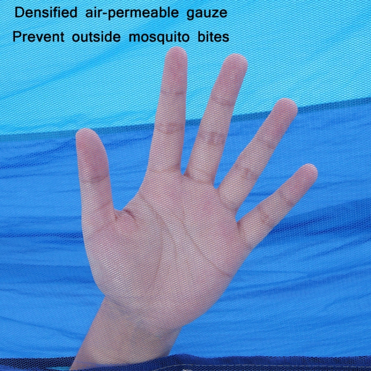Frendorf | Outdoor Camping Anti-Mücken Schnell-Öffnen Hängematte, Spezifikation: Doppel (Blau+Himmelblau)