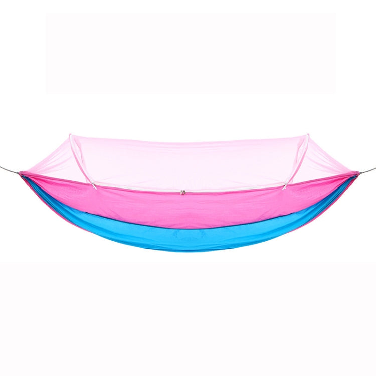 Frendorf | Outdoor Camping Anti-Mücken Schnell-Öffnende Hängematte, Spez: Doppel (Pink+Himmelblau)