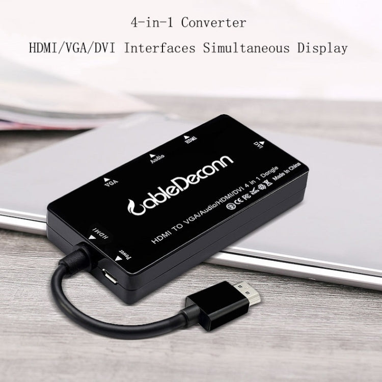 Frendorf | Cabledeconn D0407 HDMI VGA DVI Verbindung HDTV Monitor Kabel (Schwarz)