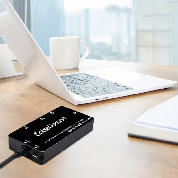 Frendorf | Cabledeconn D0407 HDMI VGA DVI Verbindung HDTV Monitor Kabel (Schwarz)