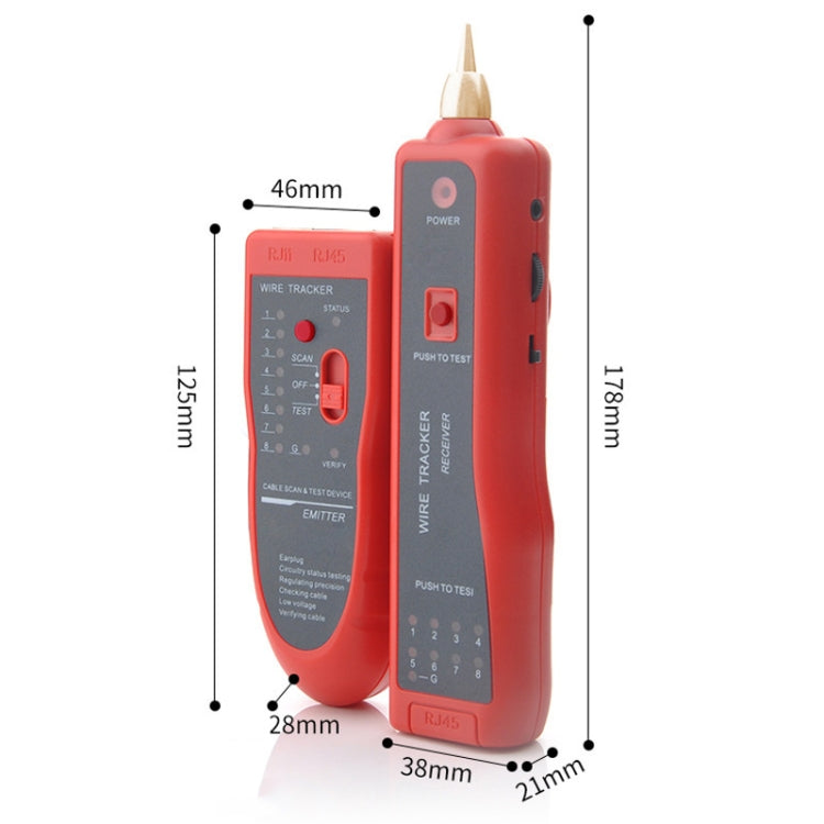 Frendorf | Drahtverfolgungsnetzwerk-Kabel-Detector RJ45 RJ11 Tester für Telefonleitungen und LAN-Kabel
