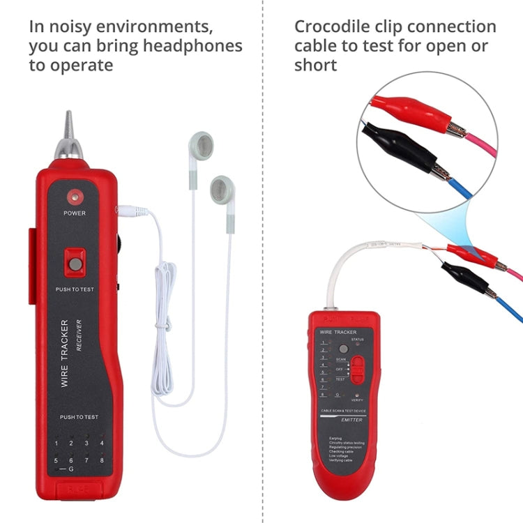 Frendorf | Drahtverfolgungsnetzwerk-Kabel-Detector RJ45 RJ11 Tester für Telefonleitungen und LAN-Kabel