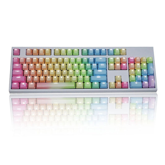 Frendorf | 104 Tasten Lichtdurchlässige Dip-färbige Tastenkappen (Regenbogen Dip)
