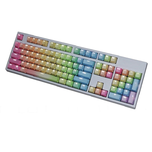 Frendorf | 104 Tasten Lichtdurchlässige Dip-färbige Tastenkappen (Regenbogen Dip)