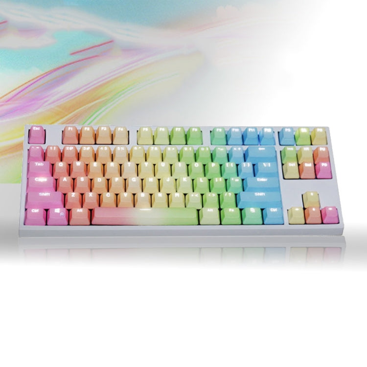 Frendorf | 104 Tasten Lichtdurchlässige Dip-färbige Tastenkappen (Regenbogen Dip)