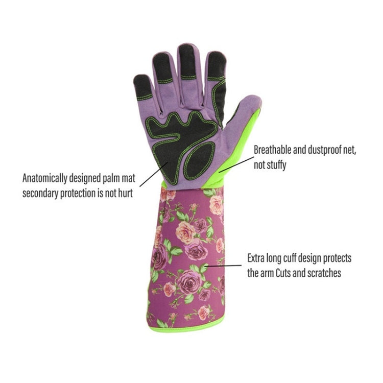 Frendorf | Gartenstab resistente Druckärmel Handgelenk verlängerte Handschuhe (Rosa)