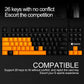 Frendorf | XUNFOX K80 87 Tasten Kabelgebundene Gaming Mechanische Beleuchtete Tastatur, Kabellänge: 1,5 m (Rosa Weiß)